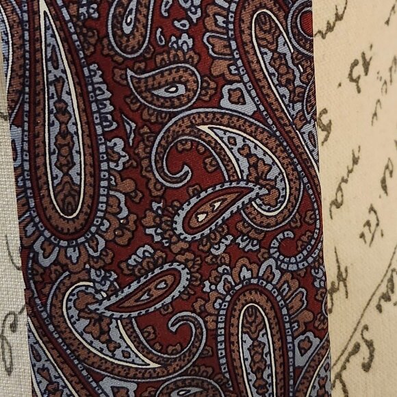 Dior | Accessories | Christiandiormonseiur Red  CHRISTIAN DIOR  Silk Paisley Tie Burgundy